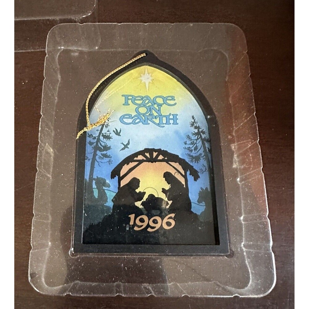 American Greeting Christmas Ornament Light Cover Nativity Peace on Earth 1996